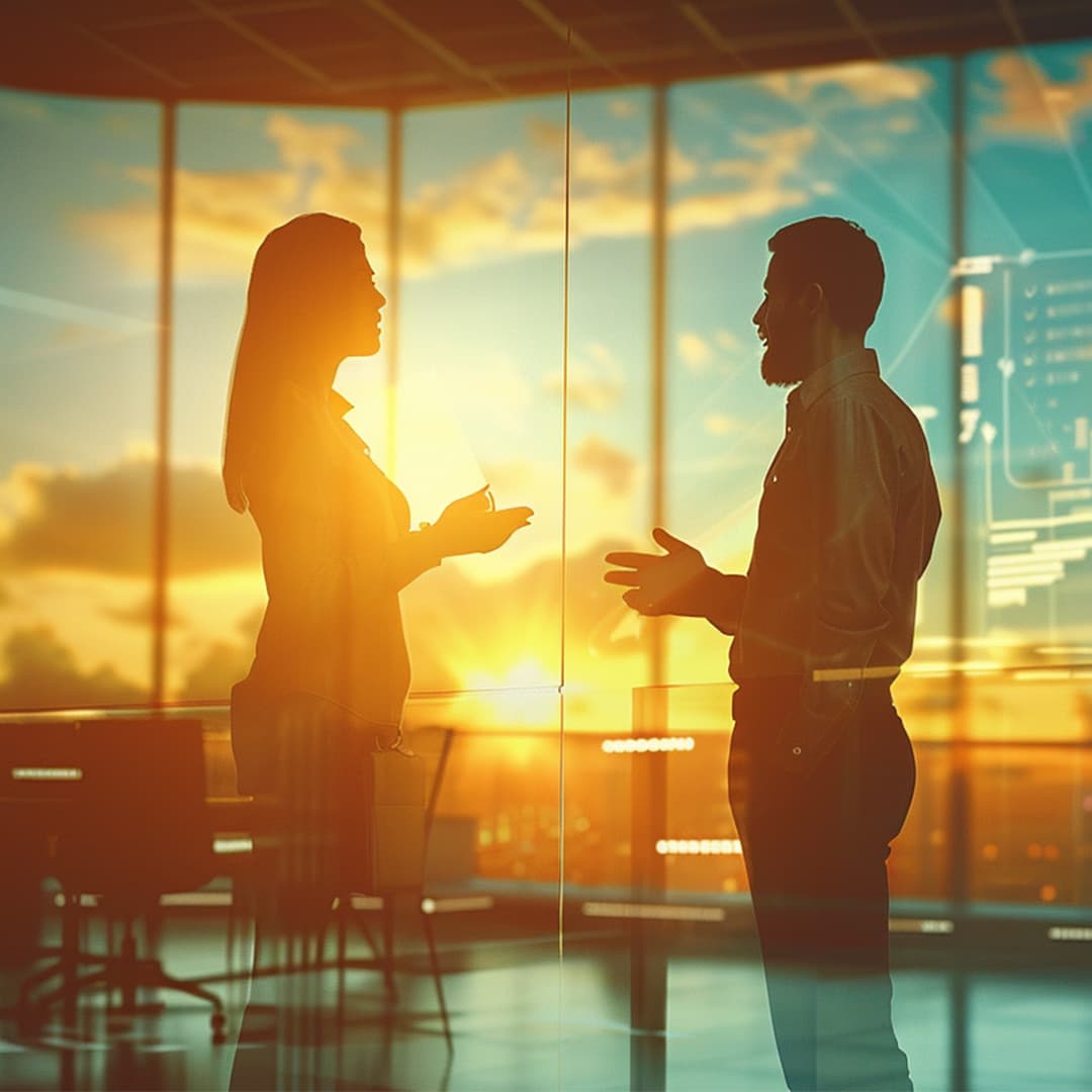 Business professionals in executive meeting